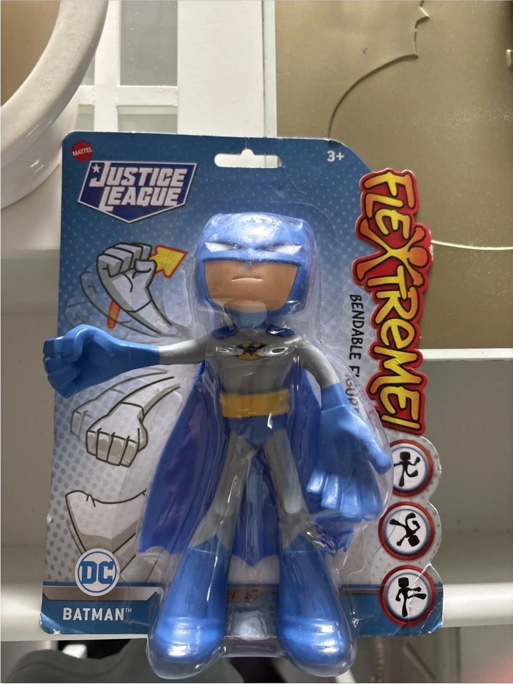 DC Comics Batman Bendable Figure in Blue, Gray and Yellow